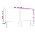 Fekete műbőr LED-es fejtámla 180x5x118/128 cm 6