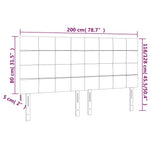 Fekete bársony LED-es fejtámla 200x5x118/128 cm 6