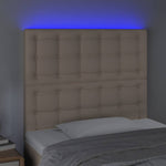 Cappuccino műbőr LED-es fejtámla 90x5x118/128 cm 3