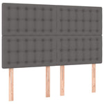 Szürke műbőr LED-es fejtámla 144x5x118/128 cm 4