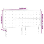 Krémszínű műbőr LED-es fejtámla 160x5x118/128 cm 6