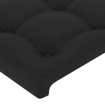 Fekete műbőr LED-es fejtámla 200x5x118/128 cm 5