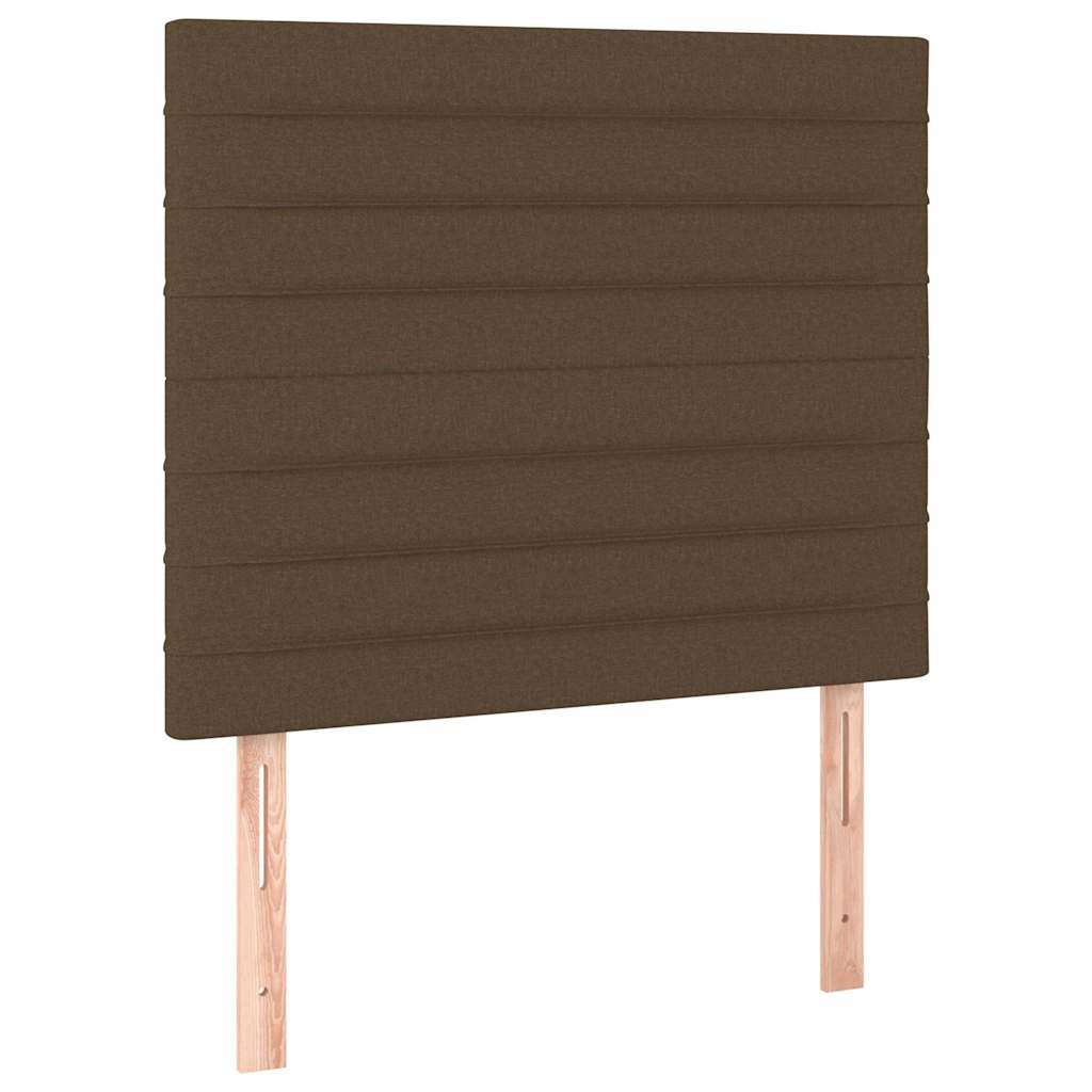 Sötétbarna szövet LED-es fejtámla 100x5x118/128 cm 4