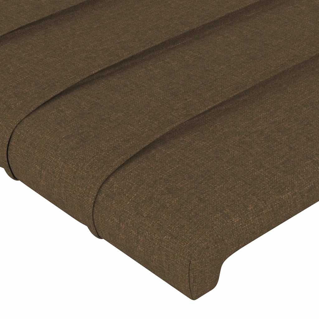 Sötétbarna szövet LED-es fejtámla 100x5x118/128 cm 5