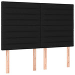 Fekete szövet LED-es fejtámla 144x5x118/128 cm 4
