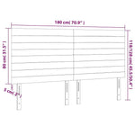 Krémszínű szövet LED-es fejtámla 180x5x118/128 cm 6
