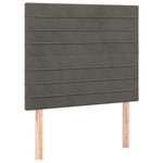 Sötétszürke bársony LED-es fejtámla 90x5x118/128 cm 4