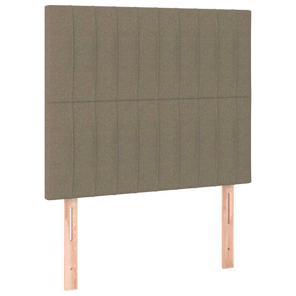 Tópszínű szövet LED-es fejtámla 90x5x118/128 cm 4
