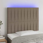 Tópszínű szövet LED-es fejtámla 90x5x118/128 cm
