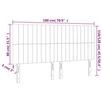 Sötétbarna szövet LED-es fejtámla 180x5x118/128 cm 6
