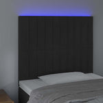 Fekete bársony LED-es fejtámla 90x5x118/128 cm 3