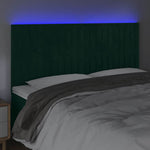 Sötétzöld bársony LED-es fejtámla 200x5x118/128 cm 4