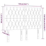Sötétszürke bársony LED-es fejtámla 144x7x118/128 cm 6