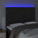 Fekete bársony LED-es fejtámla 144x7x118/128 cm 3