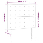 Krémszínű szövet LED-es fejtámla 80x5x118/128 cm 6