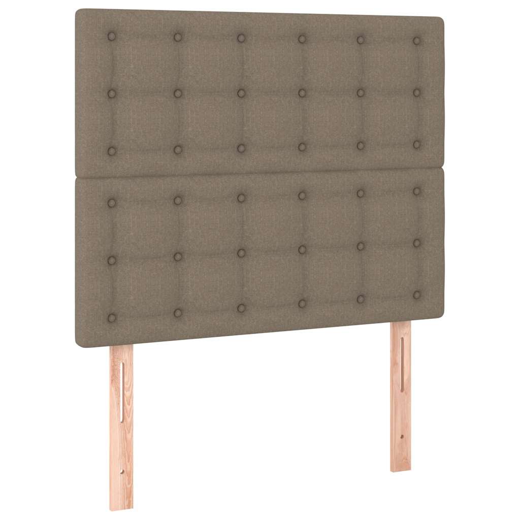 Tópszínű szövet LED-es fejtámla 90x5x118/128 cm 4