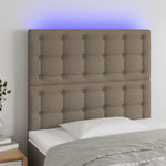 Tópszínű szövet LED-es fejtámla 90x5x118/128 cm