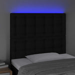 Fekete szövet LED-es fejtámla 100x5x118/128 cm 3