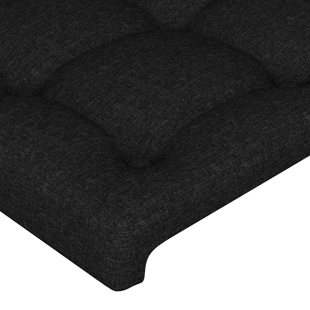Fekete szövet LED-es fejtámla 100x5x118/128 cm 5