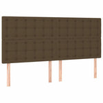Sötétbarna szövet LED-es fejtámla 160x5x118/128 cm 4