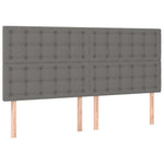Sötétszürke szövet LED-es fejtámla 180x5x118/128 cm 4