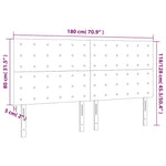 Sötétbarna szövet LED-es fejtámla 180x5x118/128 cm 6