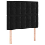 Fekete bársony LED-es fejtámla 90x5x118/128 cm 4