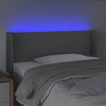 Világosszürke szövet LED-es fejtámla 83 x 16 x 78/88 cm 4