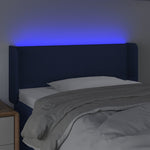 Kék szövet LED-es fejtámla 83 x 16 x 78/88 cm 4