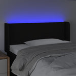 Fekete szövet LED-es fejtámla 103 x 16 x 78/88 cm 4