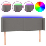 Sötétszürke szövet LED-es fejtámla 147 x 16 x 78/88 cm 2