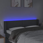 Sötétszürke szövet LED-es fejtámla 147 x 16 x 78/88 cm 4