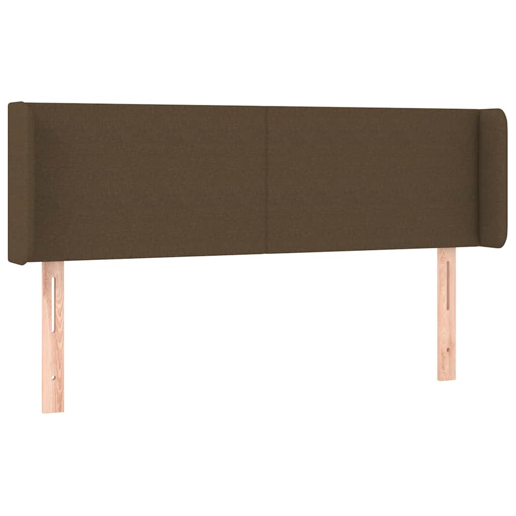 Sötétbarna szövet LED-es fejtámla 147 x 16 x 78/88 cm 3
