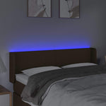 Sötétbarna szövet LED-es fejtámla 147 x 16 x 78/88 cm 4