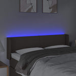 Tópszínű szövet LED-es fejtámla 147 x 16 x 78/88 cm 4