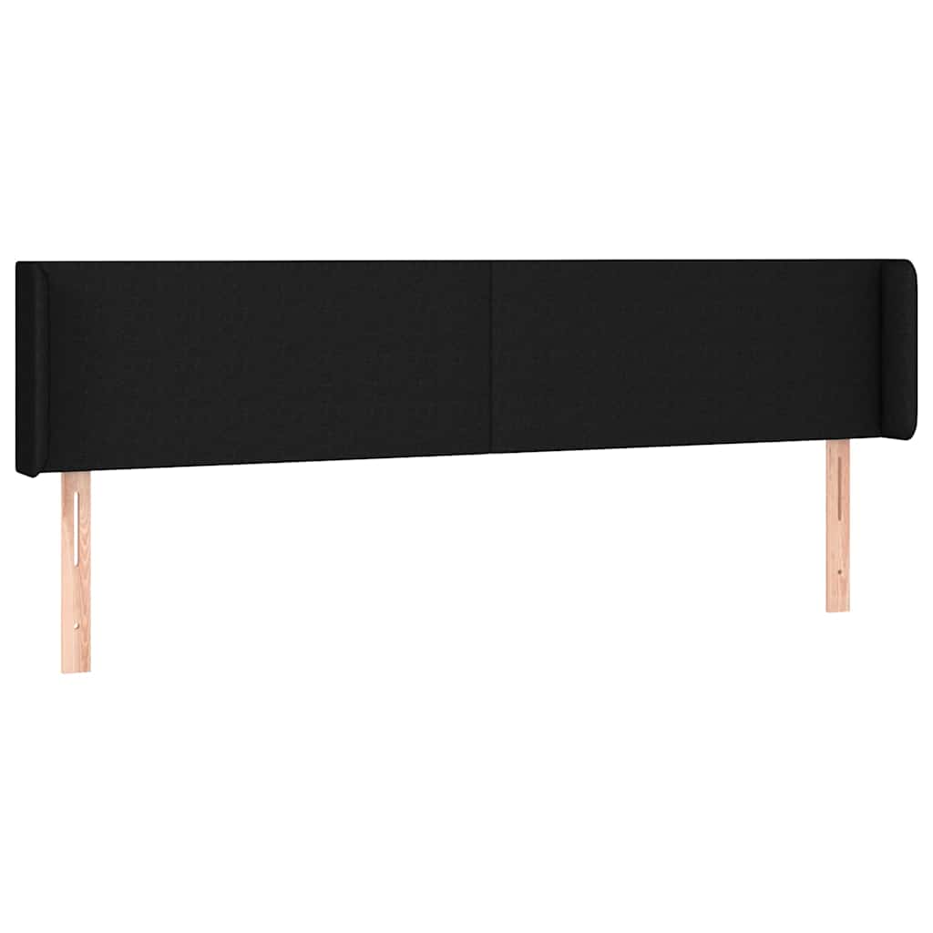 Fekete szövet LED-es fejtámla 183 x 16 x 78/88 cm 3