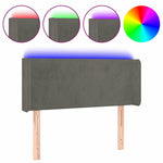 Sötétszürke bársony LED-es fejtámla 83 x 16 x 78/88 cm 2
