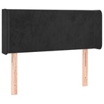 Fekete bársony LED-es fejtámla 83 x 16 x 78/88 cm 3