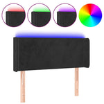 Fekete bársony LED-es fejtámla 103 x 16 x 78/88 cm 2