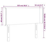Fekete bársony LED-es fejtámla 103 x 16 x 78/88 cm 6