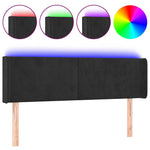 Fekete bársony LED-es fejtámla 147 x 16 x 78/88 cm 2