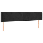 Fekete bársony LED-es fejtámla 163 x 16 x 78/88 cm 3