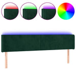 Sötétzöld bársony LED-es fejtámla 183 x 16 x 78/88 cm 2