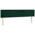 Sötétzöld bársony LED-es fejtámla 203 x 16 x 78/88 cm 3