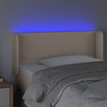 Fekete műbőr LED-es fejtámla 83x16x78/88 cm 4