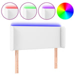 Fehér műbőr LED-es fejtámla 93x16x78/88 cm 2
