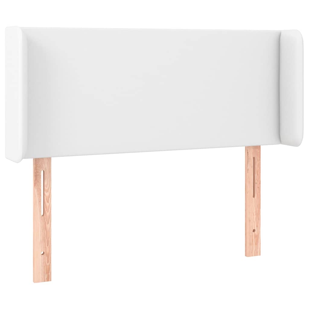 Fehér műbőr LED-es fejtámla 93x16x78/88 cm 3