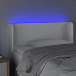 Fehér műbőr LED-es fejtámla 93x16x78/88 cm 4