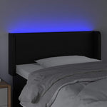 Fekete műbőr LED-es fejtámla 103 x 16 x 78/88 cm 4