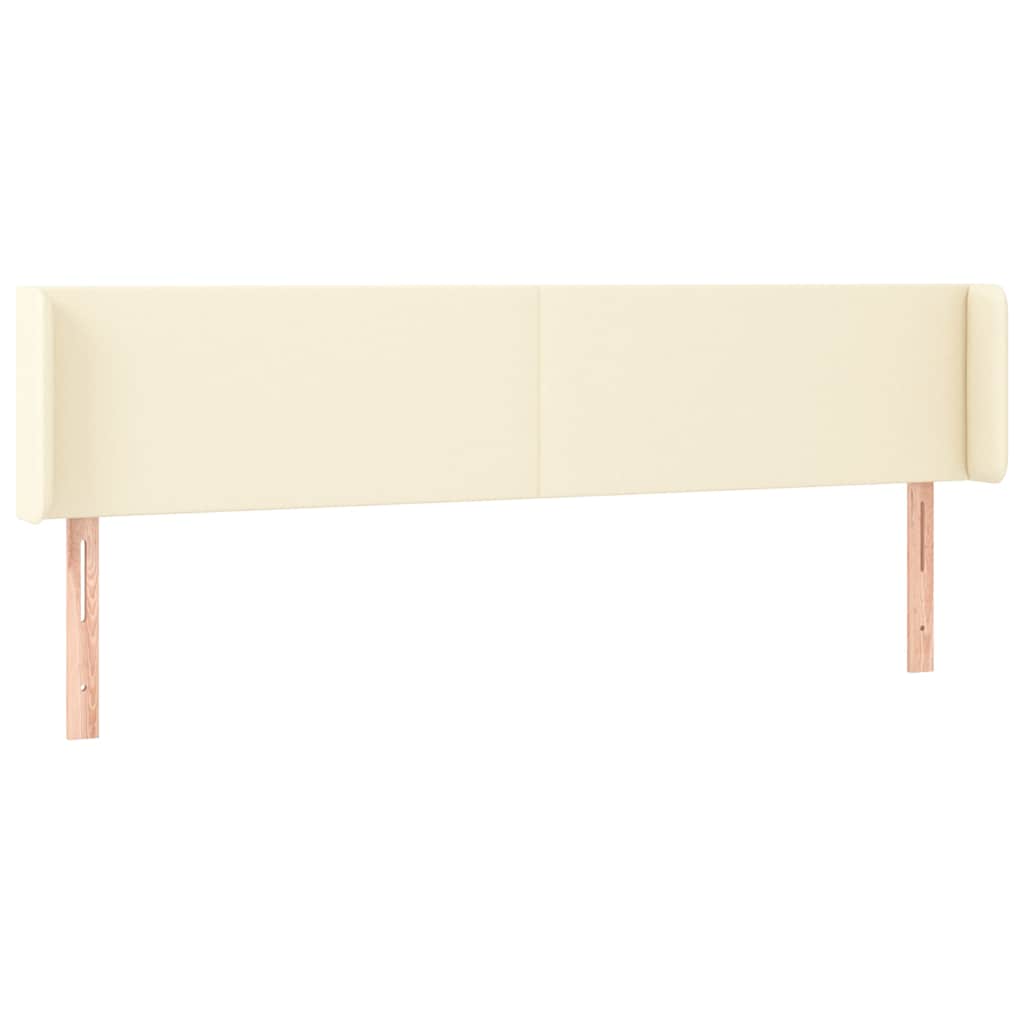 Krémszínű műbőr LED-es fejtámla 163 x 16 x 78/88 cm 3